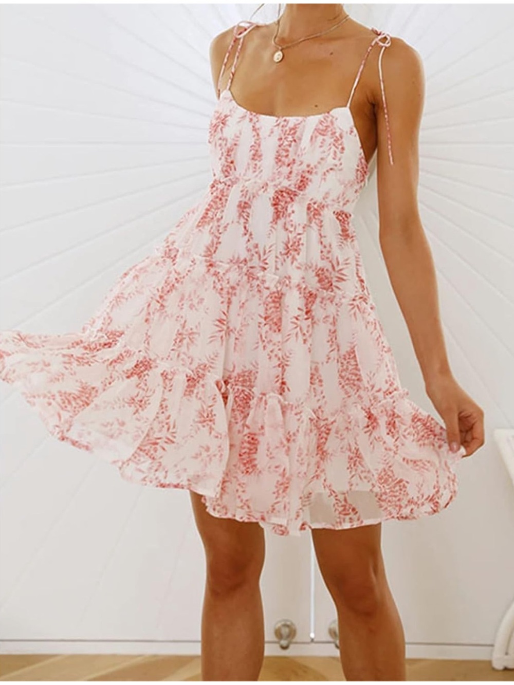 Pink floral dress